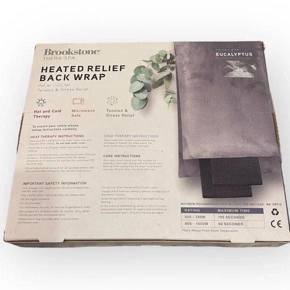 BROOKSTONE Thera Spa Heated Relief Back Wrap - Picture 2 of 4